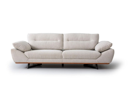 Komfort Designer Sofa 3 Sitzer Couch Polster Sofas Design Weiß in Wohnzimmer